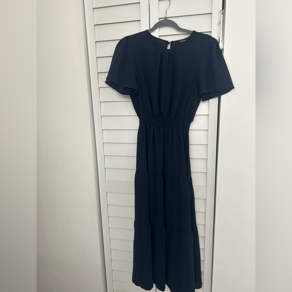 Elegant Navy Blue Dress